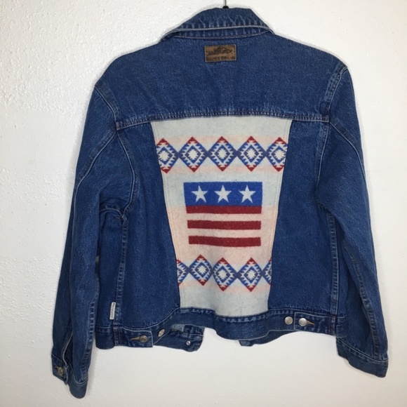 Pendleton Native Wool Denim Jacket L - Picture 1 of 8
